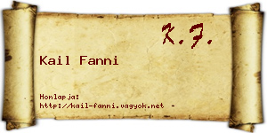 Kail Fanni névjegykártya